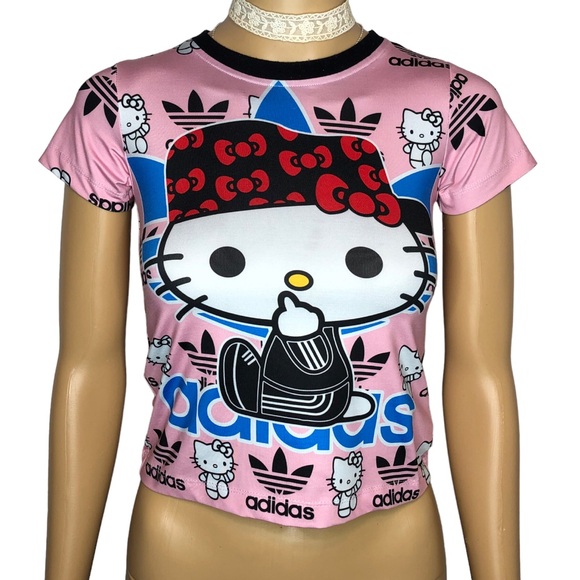 Adidas Hello Kitty Short Sleeve Graphic Baby Tee - Picture 1 of 10
